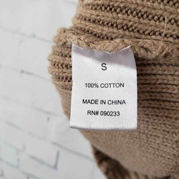 PacSun Pacific Sunwear Sweater Vest Size S Tan Button Front Swank Tank Academia - Picture 7 of 8
